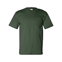 7100 Bayside Adult Short-Sleeve Tee with Pocket - Forest Green - Large