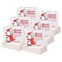 Goat Soap Value Six Packs - for Soft, Natural and Healthy Skin, Milk Body Soap Bar - 6 x 100g (3.5oz) Bars - Manuka Honey