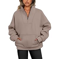 Sweatshirts Half Zip Pullover Quarter Zip Oversized Hoodies Sweaters Fall Outfits 2023 Y2K Winter Clothes