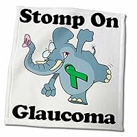 Elephant Stomp On Glaucoma Awareness Ribbon Cause Design - Towels (twl-114553-3)