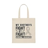 Humorous Cancer Awareness Leukemia Sickness Cognizance Humorous Support Motivational Inspirational Love Canvas Tote Bag