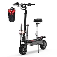 Electric Scooter Adults 50mph, 38.4Ah/27Ah Rechargeable Battery, 5600W Motor, 60/48 Miles Range 11IN Off Road Tire Folding E-Scooter with seat, Up to 50° Climbing Limit, 440LBS Max Load