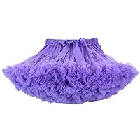 Girls Fluffy Tulle Pleated Tutu Skirt Princess Ballet Dance Dress Tiered