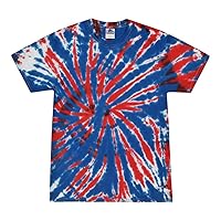 Colortone 100% Cotton Tie Dye T-Shirt for Kids 6-8, Small, Union Jack