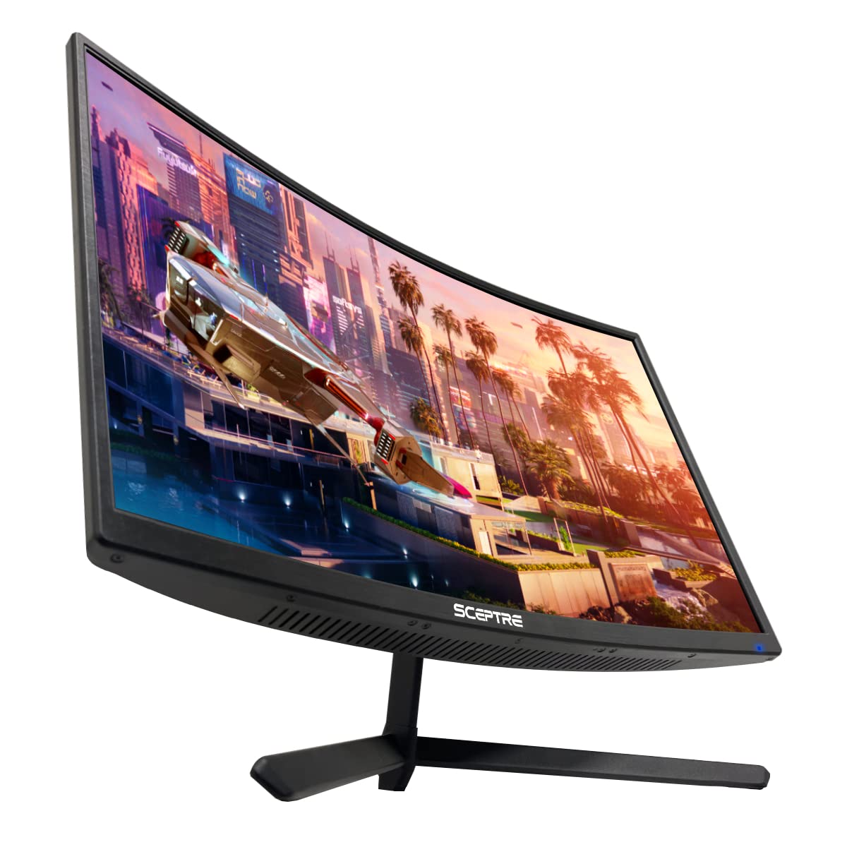Sceptre 24-inch Curved Gaming Monitor 1080p up to 165Hz DisplayPort HDMI 99% sRGB, AMD FreeSync Build-in Speakers Machine Black (C248B-FWT168)