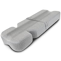 Memory Foam Knee Wedge Pillow for Side Sleepers - Hip & Leg Elevation for Pregnancy, Sciatica, Lower Back Pain - Orthopedic Thigh & Foot Cushion for Surgery - Washable Cover & Travel Bag