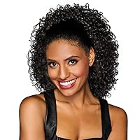 Hairdo 16Inch Coily Curly Cinched Pocket Attachment Pony Hairpiece, R4 Midnight Brown