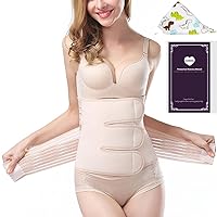 Postpartum Belly Band Wrap Belt, C Section Binder - Faja Postparto Cesarea Post Pregnancy Recovery Support Girdle - After Birth Waist Trainer Body Shaper For C-Section Natural Birth