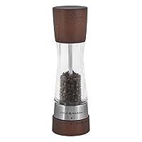 Cole & Mason Derwent Pepper Mill - Gourmet Precision Pepper Grinder - Refillable Seasoning and Spice Tools - Adjustable Black Peppercorn Grinder Settings - Forest Wood