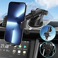 Phone Mount for Car, [Strong Suction Cup] 3 in 1 Car Phone Holder Mount Dashboard Windshield Vent Universal Phone Holder Compatible with All Smartphones-2023 Upgraded Car Phone Holder