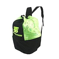 SPORTSTRIBE SOCCER Ball Bag for 12 balls / 1ea / Black / 28x20x20 inches (71x50x50 cm), 35oz (990g)