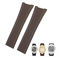 25mm Notch Shape Rubber Silicone Watch Strap Waterproof Watch Bands For PATEK PHILIPPE Nautilus Men Bracelet