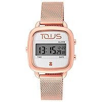 TOUS Digital D-Logo Watch (Pink/Silver/Gold)