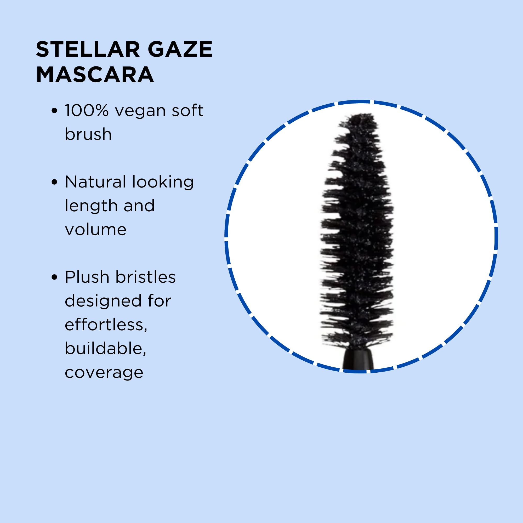 Pacifica Beauty Stellar Gaze Length & Strength Black Mascara, For Volume and Length, Vitamin B + Coconut, Natural Lash Effect, Silicone, Sulfate + Paraben Free, Vegan and Cruelty Free