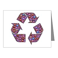 Note Cards (10 Pack) I Love to Recycle Symbol with Hearts