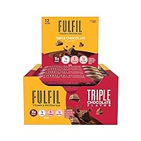 FULFIL Vitamin & Protein Bars, NEW! Triple Chocolate, Snack Sized Bar with 15g Protein and 8 Vitamins Including Vitamin C, 12 Count