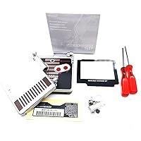 New GBASP Housing Case Shells Old Classic Silver Replacement, for Gameboy Advance GBA SP Console, DIY for Retro NES Edition Enclosure + Storage Box, Screen Mirror, Button, Screw, Tool Full Set