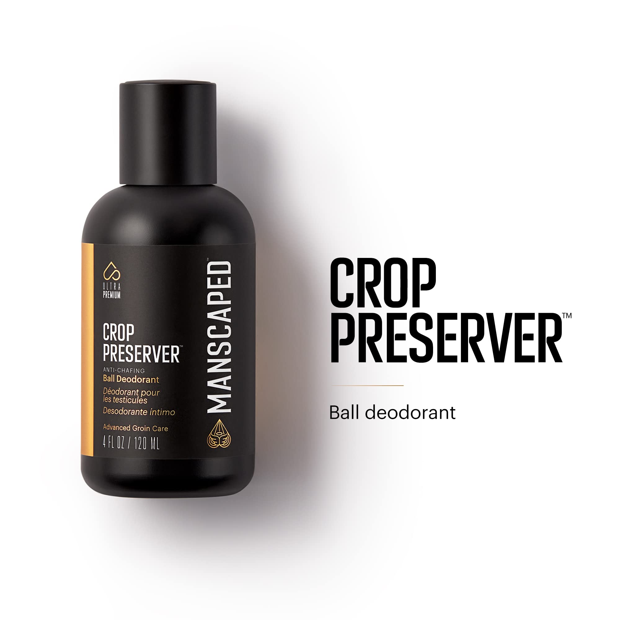 MANSCAPED® Crop Essentials, Male Care Hygiene Bundle, Includes Refined™ Body Wash, Crop Preserver™ Moisturizing Ball Deodorant, Crop Reviver™ Body Toner and Magic Mat™ Disposable Shaving Mats