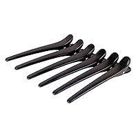 Cricket UltraClean ProClips Hair Clips for Styling, Sectioning, Coloring Hair, Salon, Barbershop, Hairdresser, All Hair Types, 6 Pack, Black