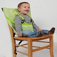 Baby Portable Travel Chair Booster Safety Seat Baby Portable Baby Chair seat Belt Cover Infant Harness Washable (Light Green)