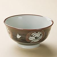 Sabimaru Crest 6.5 Multi-Purpose Bowl, 7.7 x 3.9 inches (19.5 x 10 cm), 27.2 oz (796 g), Multi-Purpose Bowl, Restaurant, Ryokan, Japanese Tableware, Restaurant, Stylish, Tableware, Commercial Use