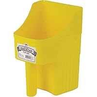 Little Giant® Plastic Enclosed Feed Scoop | Heavy Duty Durable Stackable Feed Scoop with Measure Marks | 3 Quart | Ranchers, Homesteaders and Livestock Farmers | Yellow
