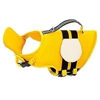 Yellow Dog Life for for Hot Summer Swimming & Boating Bee Theme Dog Life for Vest Saver Safety Swimsuit Dog Swimsuit for Dogs Girl