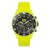 Ice-Watch - ICE Chrono Neon Yellow - Yellow Men's Watch with Silicone Strap - Chrono - 019843 (Extra Large), Flashy Geel, Strap