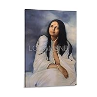 Sri Anandamayi Ma Avatar Art Portrait Poster of Hindu Goddess Durga Canvas Poster Wall Art Decor Print Picture Paintings for Living Room Bedroom Decoration Frame-style 12x18inch(30x45cm)