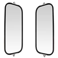 West Coast Mirror Peaked Back 16x7 Stainless Steel Pair for Heavy Duty Truck