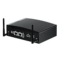 Mini Computer Windows 11 Pro, Fanless Mini PC, Dual Core i5-8265U, DDR4 8GB RAM 256GB SSD, 2 LAN, WiFi, BT4.2, Industrial Mini PC 2 RS232 COM, Dual HD, USB3.0, Mini Desktop PC Support Linux