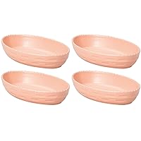 M Style Campagna CP1822PK(4) Oval Baker, 8.7 inches (22 cm), Set of 4, Pink