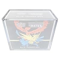 Deluxe Acrylic Case Compatible with Pokemon Elite Trainer Boxes | Magnetic Easy Top Loading | Thick 6mm Protection