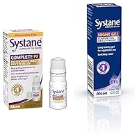 Systane Complete PF Multi-Dose Preservative Free Dry Eye Drops 10ml & Lubricant Eye Gel, Nighttime, 0.35-Ounces (Package May Vary)