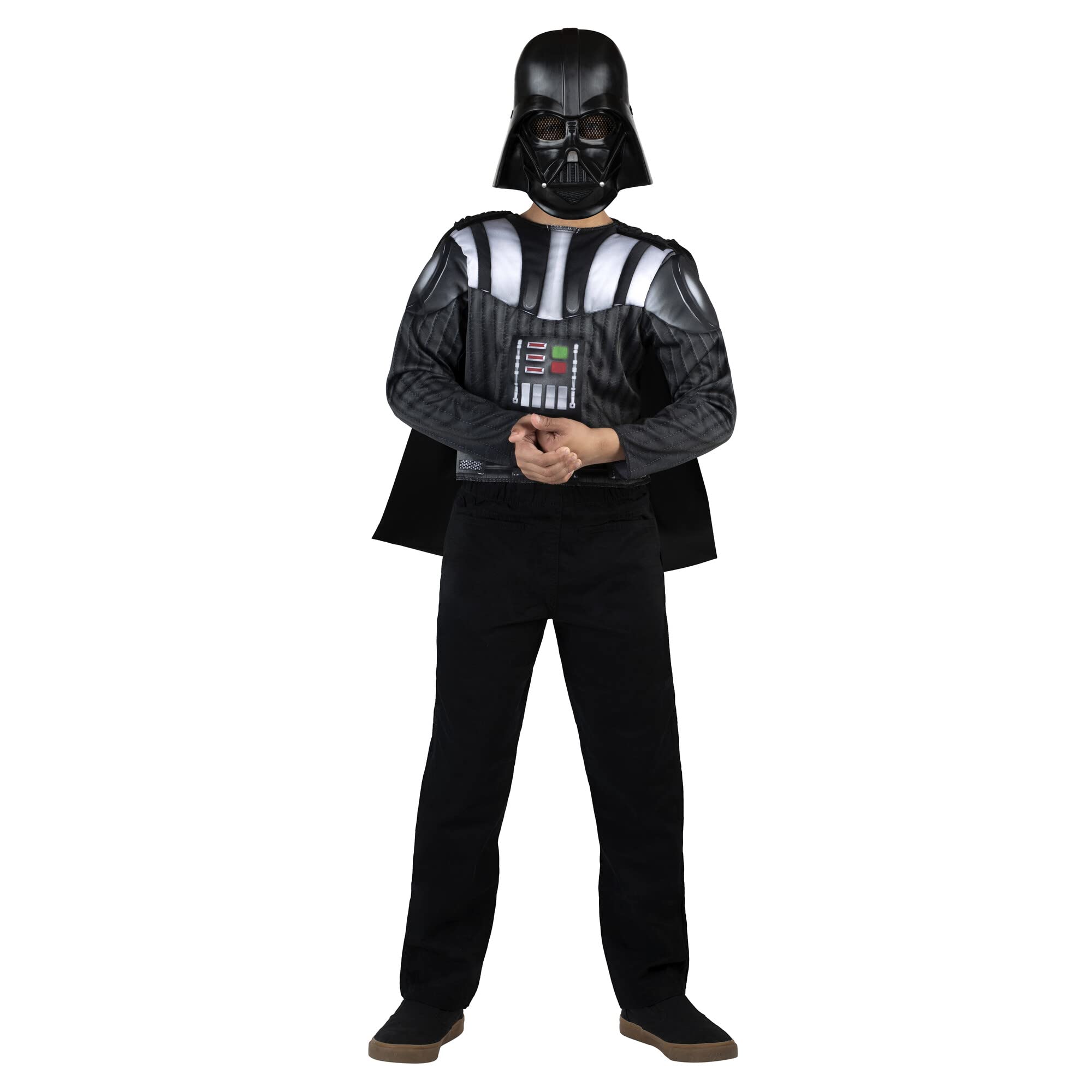 STAR WARS Darth Vader Youth Muscle Chest Box Set - Padded Costume Top and Cape with Plastic Mask