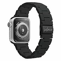 Solace Bands Lightweight Perma Watch Band - Compatible with Apple Watch Bands for Women and Men, iWatch Bands for 38mm 40mm 41mm 42mm 44mm 45mm 49mm Ultra, SE and Series 8 7 6 5 4 3 2 1 (Matte Solid)