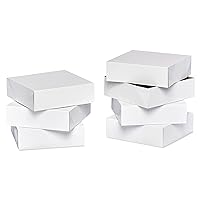 American Greetings Square White Gift Boxes with Lids for Birthdays, Easter, Mother's Day, Father's Day, Graduation and All Occasions, (6-Boxes, 9'' x 9'') Pack of 1