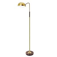 VONLUCE Gold Floor Lamp Mid-Century Modern, Antique Arc Standing Lamp Adjustable, 59