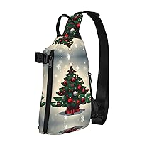 Polyester Fiber Waterproof Waist Bag -Backpack 4 Pocket Compartments Ideal for Outdoor Activities Christmas Gift Tree