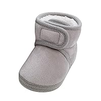 Baby Shoes Fleece Warm Booties Shoes Fashion Solid Color Non Slip Breathable Toddler Boots 2c Shoes for Girls