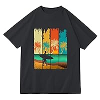Men's Hawaiian Tshirts Hawaii Graphic Short Sleeve T-Shirt Casual Crew Neck Summer Vacation Beach Tee Tops