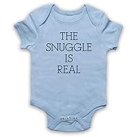 Unisex-Babys' The Snuggle is Real Cute Parody Slogan Baby Grow