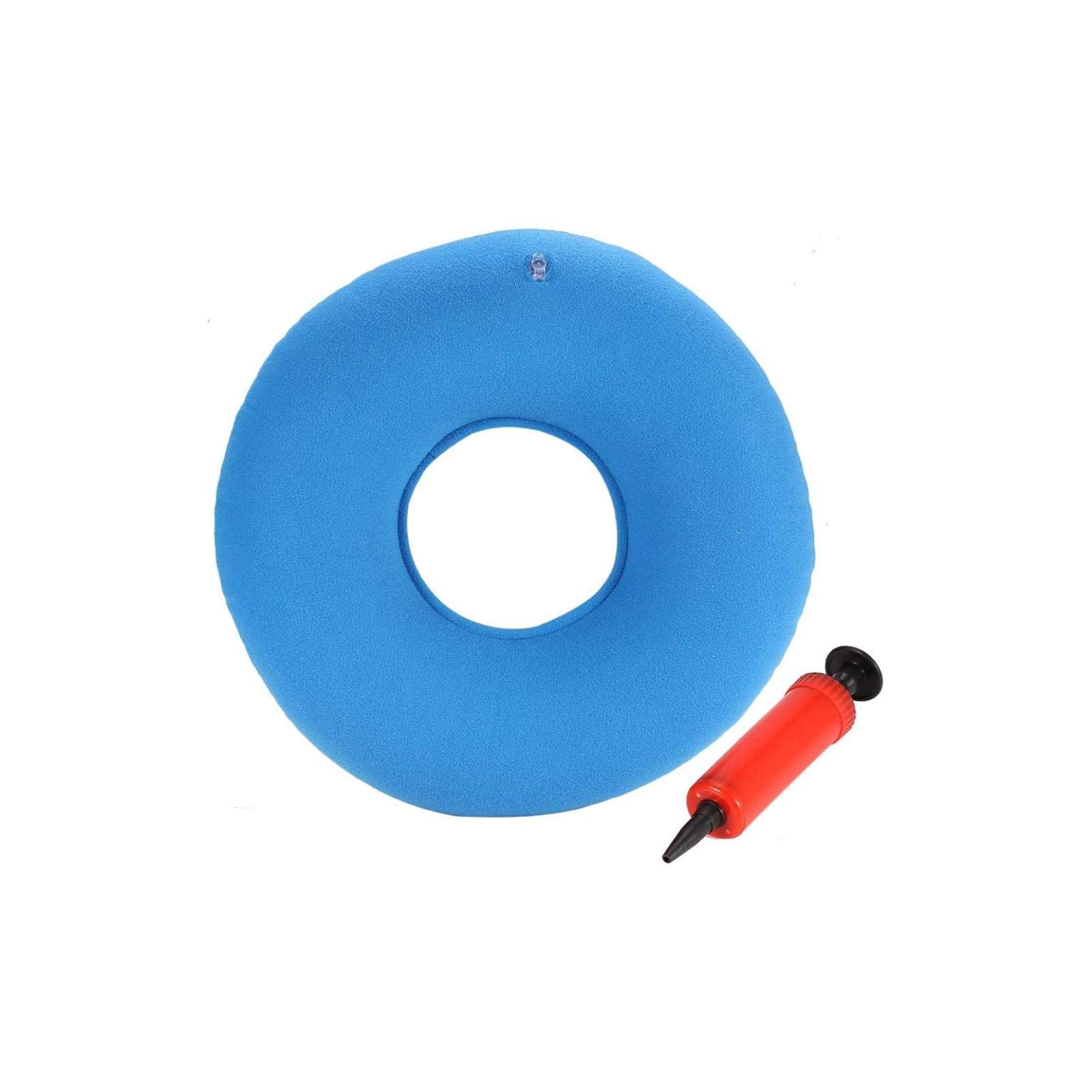 Boquite Donut Tailbone Pillow Hemorrhoid Cushion - New Inflatable Round Chair Pad Hip Support Hemorrhoid Seat Cushion with Pump Donut Pillow for Tailbone Pain(Blue)