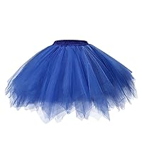 Women's Tutus Skirts 80's Tutu Skirt for Women Adult Layered Tulle Skirts Elastic Waist Party Petticoat Halloween Tutu