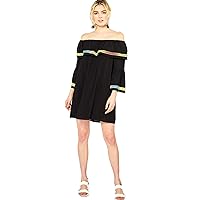 Entro Women's Off The Shoulder Bell Sleeve Mini Dress