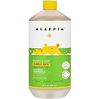Alaffia Babies and Kids Bubble Bath, Gentle Baby Essentials for Delicate Skin, Cleansing & Calming Bubbles, Plant Based Formula, Vegan, Coconut Chamomile, 32 Fl Oz