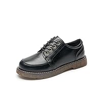 Oxford Shoes for Women, Platform Lace-up Vintage Oxford, Women's Classic Chunky Leather Shoes for Business Casual Work