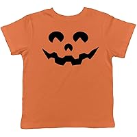 Toddler Cartoon Eyes Pumpkin Face Funny Fall Halloween Spooky T Shirt