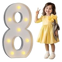 3FT Marquee Light Up Numbers, Mosaic Numbers for Balloons, Number 8 Balloon Frame, Marquee Light Up Letters, happy 18th Birthday Decorations, 80th Birthday Decor for Women Men, Anniversary decor