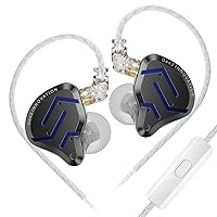 KZ ZSN Pro 2 IEM, HiFi KZ in Ears Monitors, KZ Wired Earbuds Headphones with Hybrid 1ba 1dd Drivers, High Fidelity Musicians in-Ear Earphones with Tangle-Free Cable for Gaming (with mic, Blue)